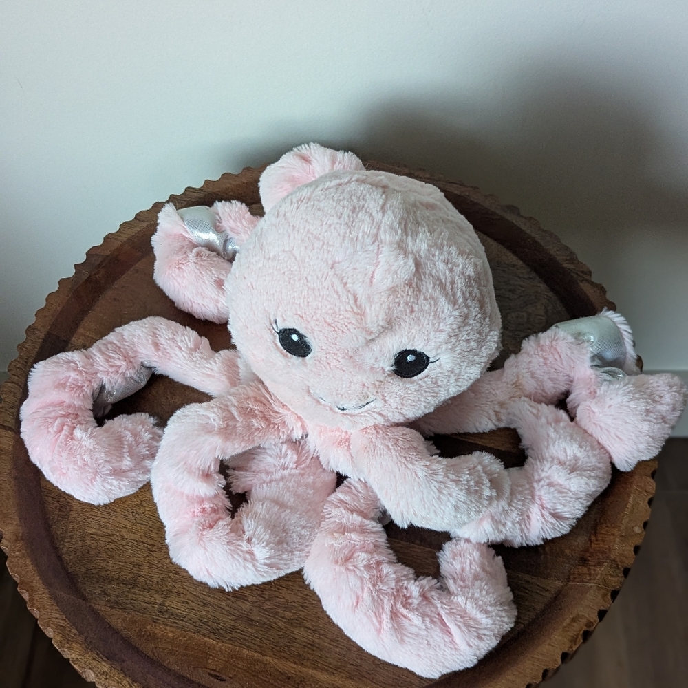 Walgreens Octopus Plush Stuffed Animal Pink Silver - Picture 3 of 8